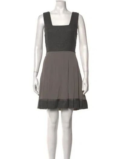 Pre-owned Prada Vintage Mini Dress In Grey