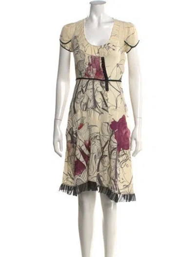 Pre-owned Prada Vintage Mini Dress In Grey/neutrals