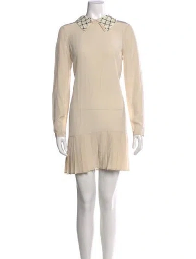 Pre-owned Prada Vintage Mini Dress In Neutral