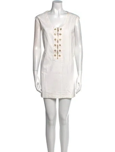 Pre-owned Prada Vintage Mini Dress In Neutral