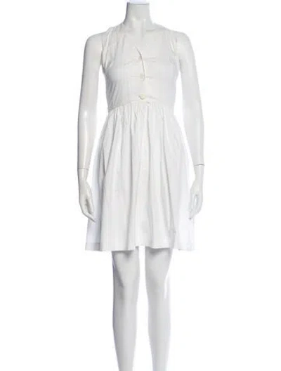 Pre-owned Prada Vintage Mini Dress In Neutral