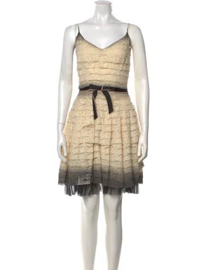Pre-owned Prada Vintage Mini Dress In Neutrals