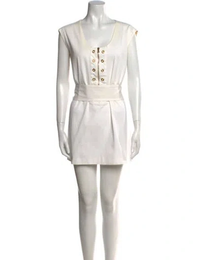 Pre-owned Prada Vintage Mini Dress In Neutrals