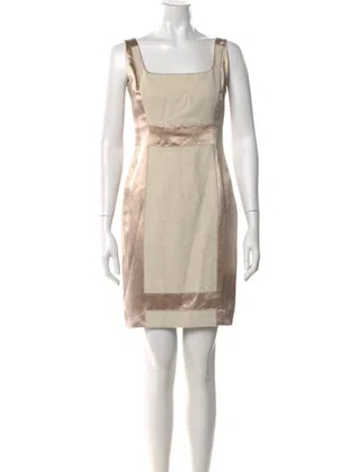Pre-owned Prada Vintage Mini Dress In Neutrals