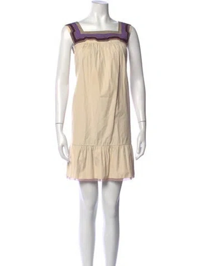 Pre-owned Prada Vintage Mini Dress In Neutrals