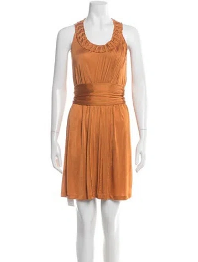 Pre-owned Prada Vintage Mini Dress In Orange