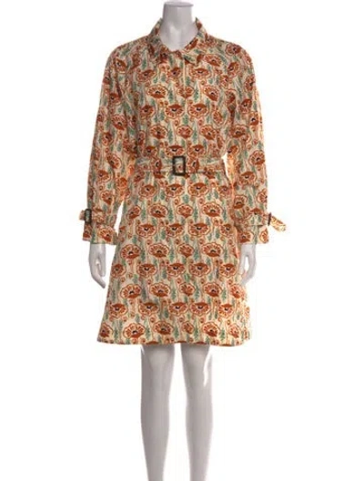 Pre-owned Prada Vintage Mini Dress In Orange