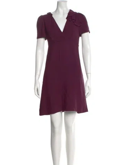 Pre-owned Prada Vintage Mini Dress In Purple