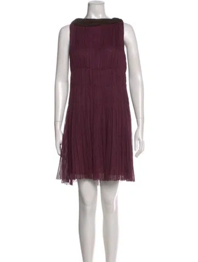 Pre-owned Prada Vintage Mini Dress In Purple