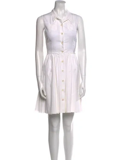 Pre-owned Prada Vintage Mini Dress In White