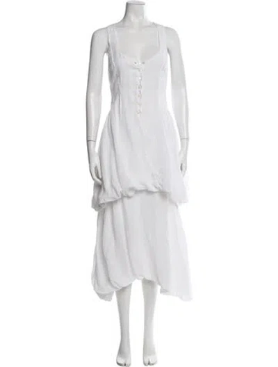 Pre-owned Prada Vintage Mini Dress In White