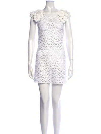 Pre-owned Prada Vintage Mini Dress In White