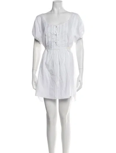 Pre-owned Prada Vintage Mini Dress In White
