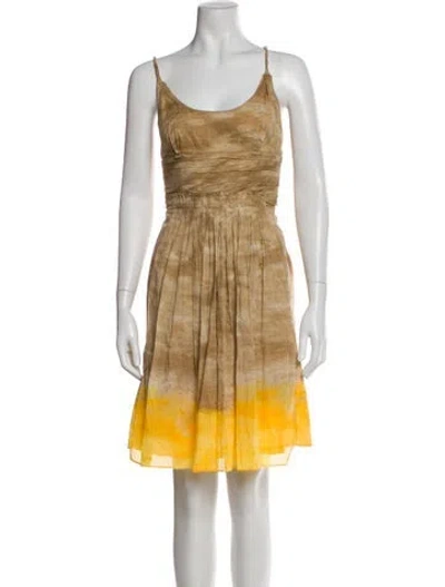 Pre-owned Prada Vintage Mini Dress In Yellow