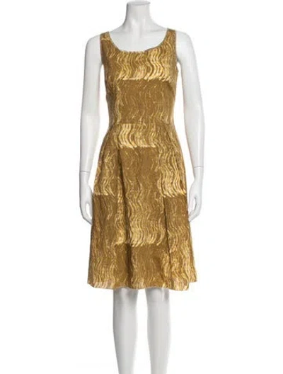 Pre-owned Prada Vintage Mini Dress In Yellow