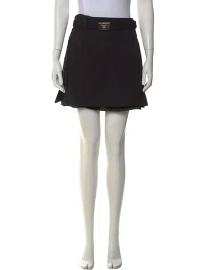 Pre-owned Prada Vintage Mini Skirt In Black