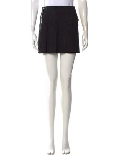 Pre-owned Prada Vintage Mini Skirt In Black