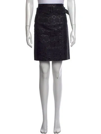 Pre-owned Prada Vintage Mini Skirt In Black/metallic