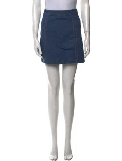 Pre-owned Prada Vintage Mini Skirt In Blue
