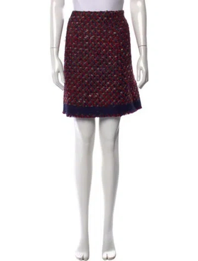 Pre-owned Prada Vintage Mini Skirt In Blue/red