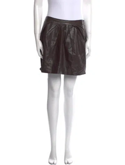 Pre-owned Prada Vintage Mini Skirt In Brown