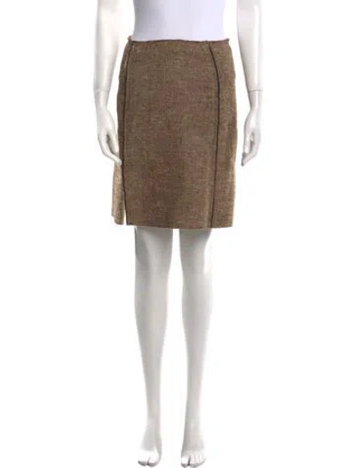 Pre-owned Prada Vintage Mini Skirt In Brown