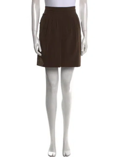 Pre-owned Prada Vintage Mini Skirt In Brown