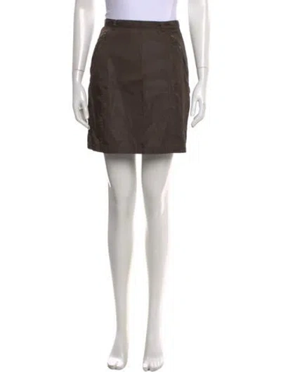 Pre-owned Prada Vintage Mini Skirt In Brown