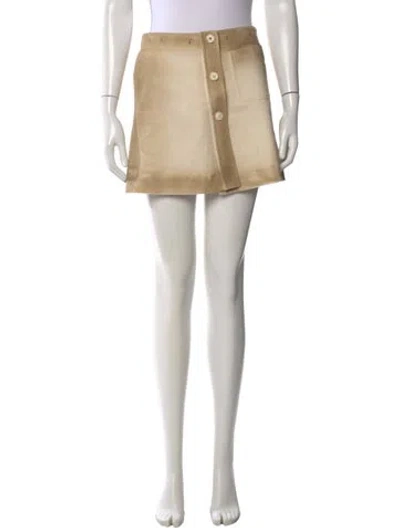 Pre-owned Prada Vintage Mini Skirt In Brown