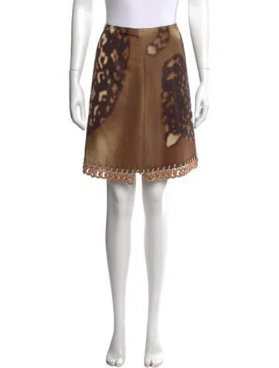 Pre-owned Prada Vintage Mini Skirt In Brown