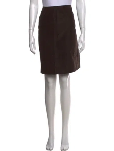 Pre-owned Prada Vintage Mini Skirt In Brown