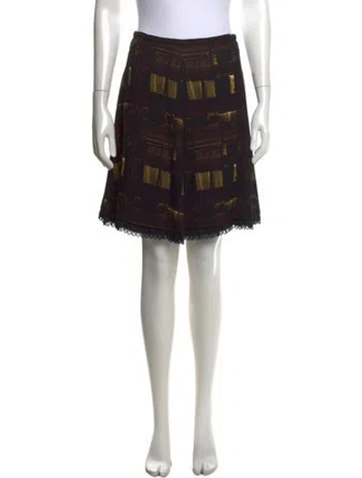 Pre-owned Prada Vintage Mini Skirt In Brown