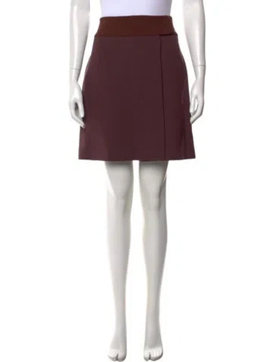 Pre-owned Prada Vintage Mini Skirt In Burgundy
