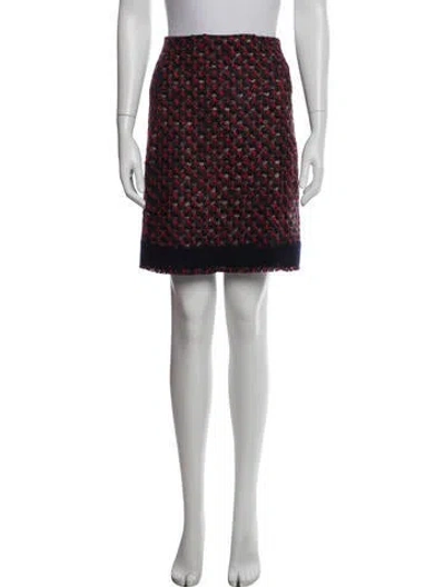 Pre-owned Prada Vintage Mini Skirt In Burgundy