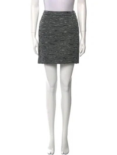 Pre-owned Prada Vintage Mini Skirt In Gray