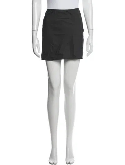 Pre-owned Prada Vintage Mini Skirt In Gray