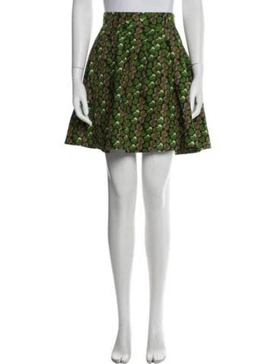 Pre-owned Prada Vintage Mini Skirt In Green