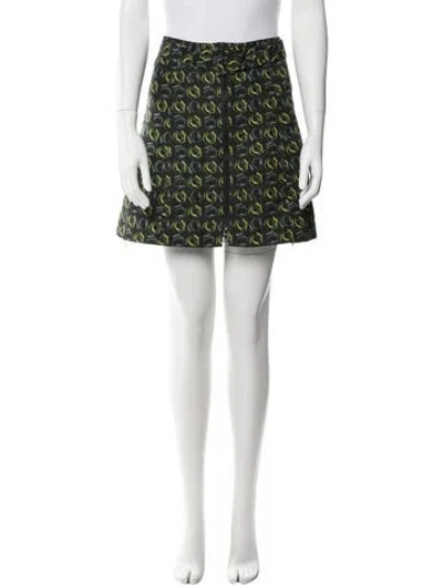 Pre-owned Prada Vintage Mini Skirt In Green