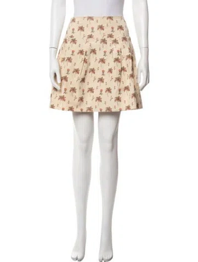 Pre-owned Prada Vintage Mini Skirt In Metallic/yellow
