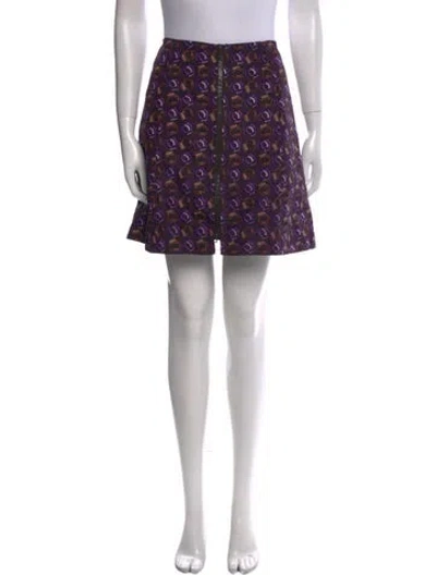 Pre-owned Prada Vintage Mini Skirt In Purple