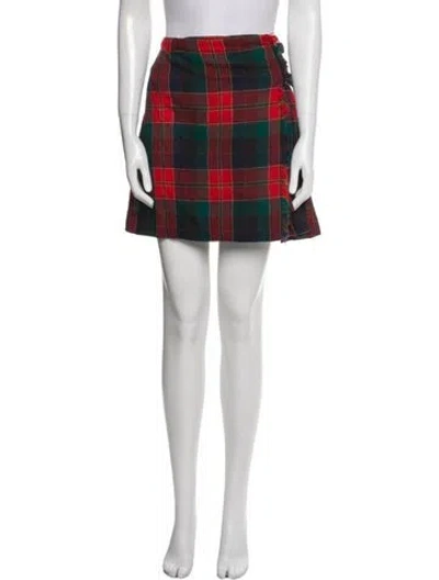 Pre-owned Prada Vintage Mini Skirt In Red