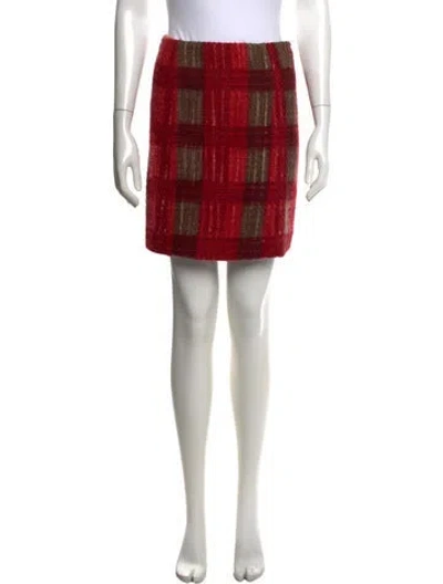 Pre-owned Prada Vintage Mini Skirt In Red