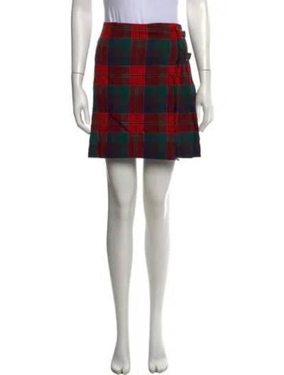 Pre-owned Prada Vintage Mini Skirt In Red