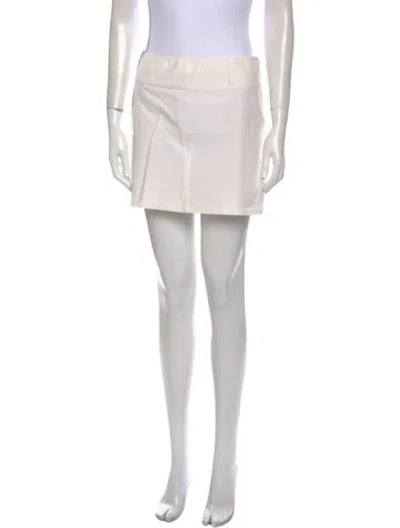 Pre-owned Prada Vintage Mini Skirt In White