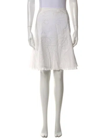 Pre-owned Prada Vintage Mini Skirt In White