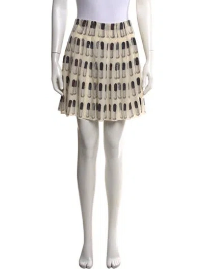 Pre-owned Prada Vintage Mini Skirt In White