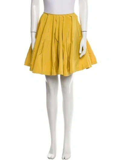 Pre-owned Prada Vintage Mini Skirt In Yellow