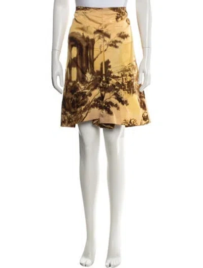 Pre-owned Prada Vintage Mini Skirt In Yellow