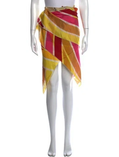 Pre-owned Prada Vintage Mini Skirt In Yellow