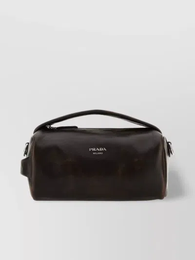 Prada Nappa Shoulder Bag In Moro